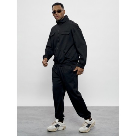 Sports suit men's, size 56, black color-1