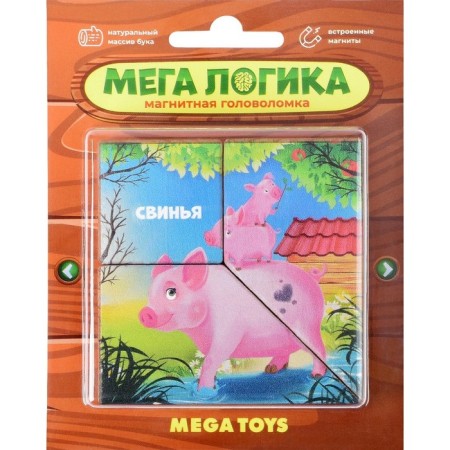 Magnetic puzzle according to the Early Development System "Pig"