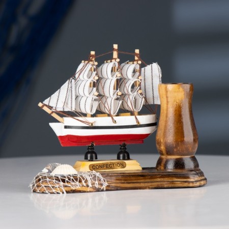 Set of desktop "ship" with a pencil 14*7*11cm