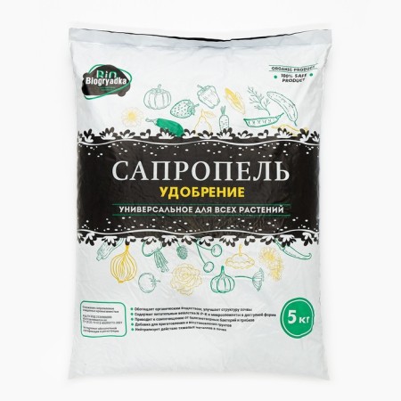 Fertilizer "Biogryadka Sapropel" Universal, PAK, 5 kg
