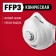 Half mask filtering bison FK-99 11163-3, conical, with a flap valve, ffp3
