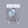 Storage bottle, 200 ml, transparent/white color