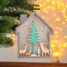 New Year's decor with backlight 
