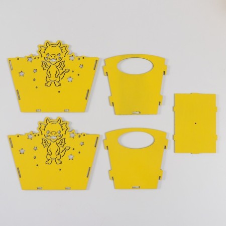 Basket-jacket "Dragosh" yellow 18x12x14.5 cm (set of 5 parts)-4