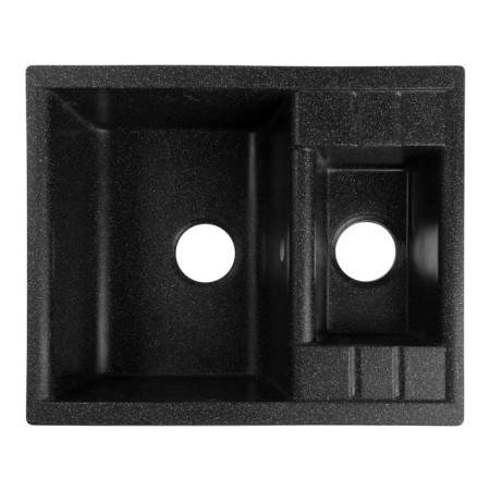 Curler for a kitchen made of stone Zein 190/Q4, 612x505 mm, rectangular, overflow, black color black