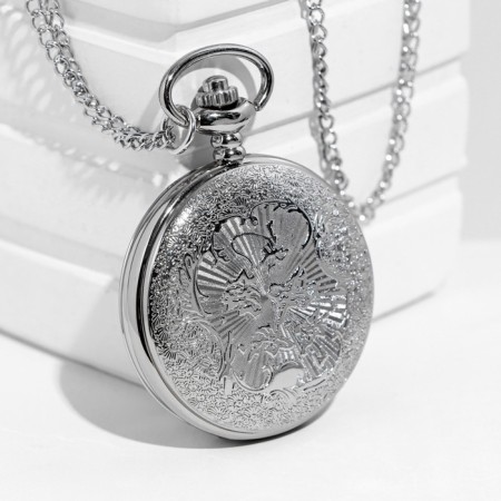 Pocket clock "crescent", quartz, d-4.7 cm-4