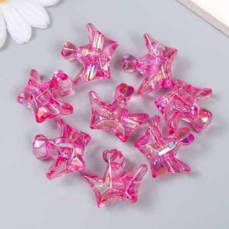 Busina Plastic for creativity "Crown" transparent fuchsia 1.5x2.9x2.5 cm-2