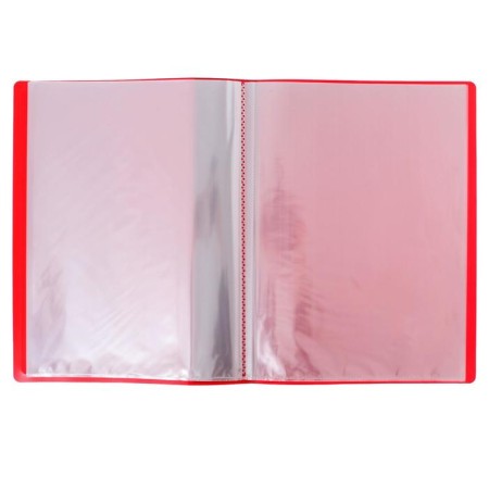 Folder with 40 A4, 500 microns, Calligrata, pocket on the spine, red-1