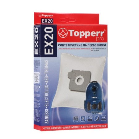 Topperr ex 20 synthetic vacuum cleaner for AEG vacuum cleaners, Electrolux, 4 pcs. + 1 filter