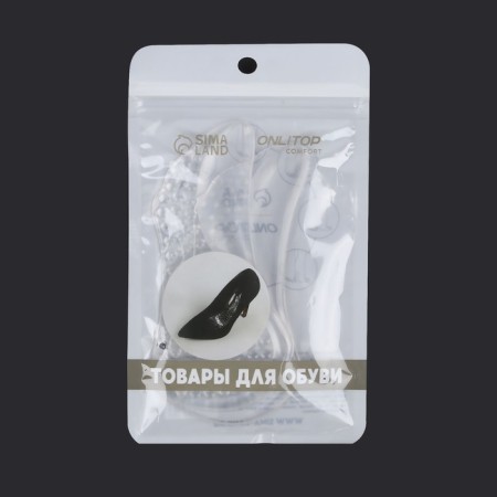 Half -slopes for shoes, with an adversary, massage, on a glue basis, silicone, 12 × 6 cm, pair, color transparent-6