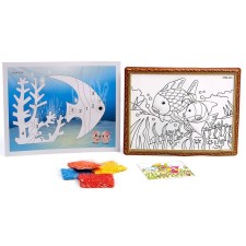 Set for creativity: EVA applique with crumbs and coloring - stickers 