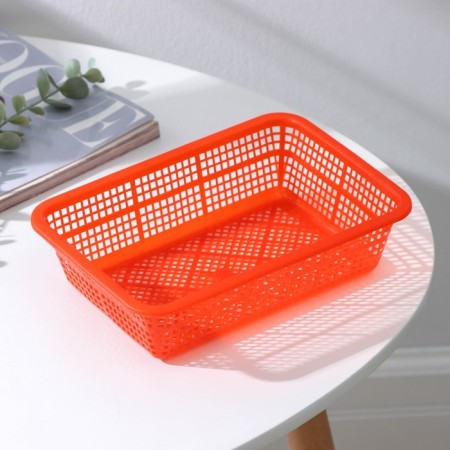 The basket for storage "net", plastic, 21.5 × 15 × 5 cm, orange color-1