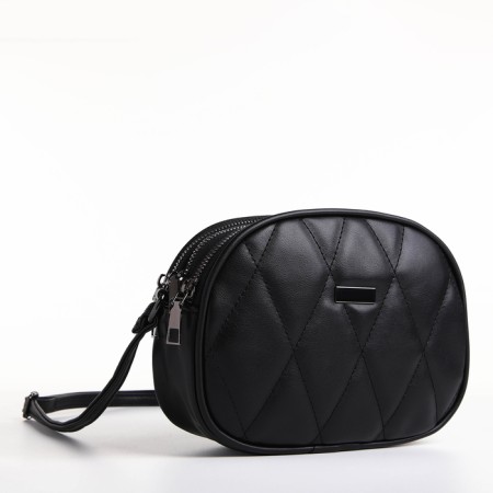 Bag Women's Cross-Bodi with a zipper, black color-2