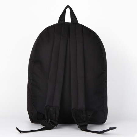Backpack school textile Mystery, with pocket, 27x11x37, black-3