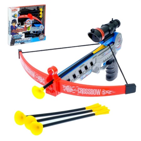 Sports crossbow, shoots with suction cups, with a laser sight, works from batteries