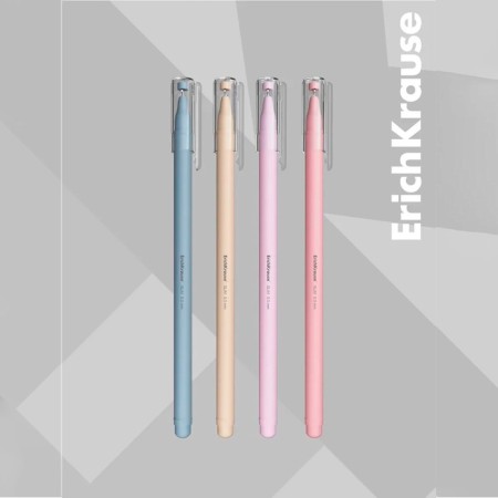 Ballic Handle Erichkrause Slim Stick "Tiramisu", needle node 0.7 mm, blue, subtle design Soft Touch, mix-7