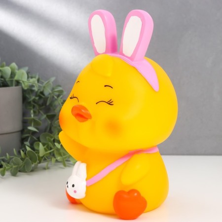 Pig a case Plastic "Duck with hare ears" mix 13x13x23 cm-3