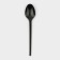 A spoon of a teaspoon plastic disposable black "standard", 12.5 cm