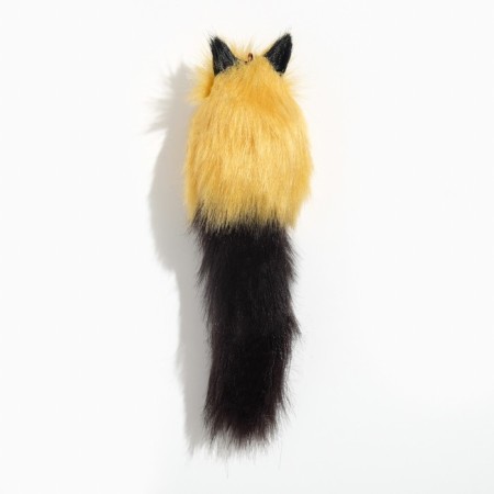 A toy for cats "cat-arc", artificial fur, housing 7 cm, yellow/black-5