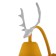 Sconces "Deer" 1khe27 40w yellow 22x12x34.5 cm