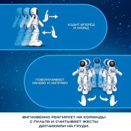 Robot radio -controlled "Cosmonaut", interactive, Russian chip, gestures, with a battery-1