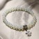 Bracelet with suspension mix ball No. 6 "Moonstone" matte