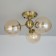 Ceiling chandelier CITILUX “Tommy” CL102133, 46x46x23.5 cm, 3x40W, E14, brown color
