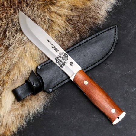 Caucasian knife "North" with scabbard, steel - 65x13, handle - beech