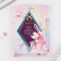 Set "March 8 Orchid in the Rhombus": A5 diary A5 80 sheets and eco -hand