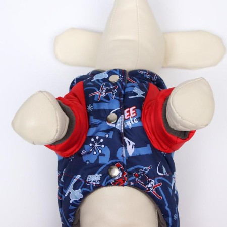 Zimovye jumpsuit for animals "Skier", S (DS 20-22, Osh 24-26, OG 32-34 cm), Mix-3