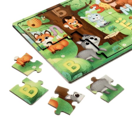 Wooden puzzle with a chip "Study letters"-1