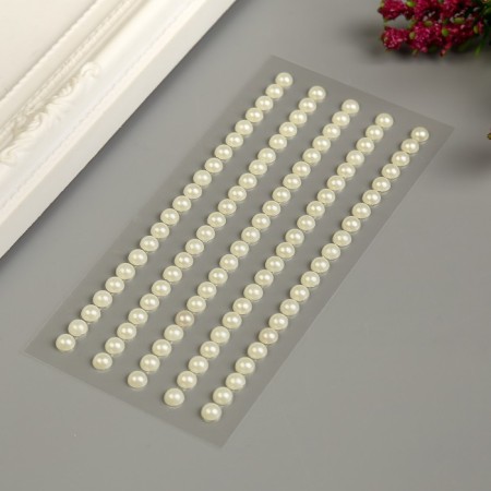 Decorative stickers "Pearls" 0.5 cm, 105 pcs, milk-1