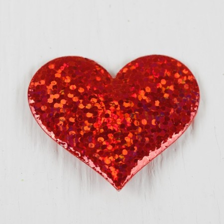 Decorative hearts, set 20 pcs., Size 1 pcs: 3.5 × 2.5 cm, red color-1