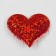 Decorative hearts, set 20 pcs., Size 1 pcs: 3.5 × 2.5 cm, red color
