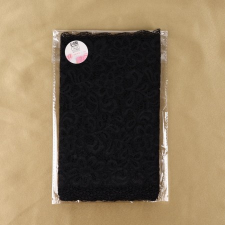 Lace elastic fabric, 220 mm × 2.7 ± 0.5 m, black color-3