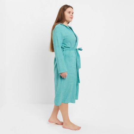 Women's bathrobe, green color, size 54-2