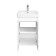 Tumbing under the Aquaton sink Scandil Doors, 45 cm, color white gloss, white matte