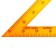 Set for the school board, 5 items: 2 triangles, 1 transporter, 1 circuit, 1 ruler