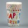 Paper glasses "Happy birthday", 6 pcs.