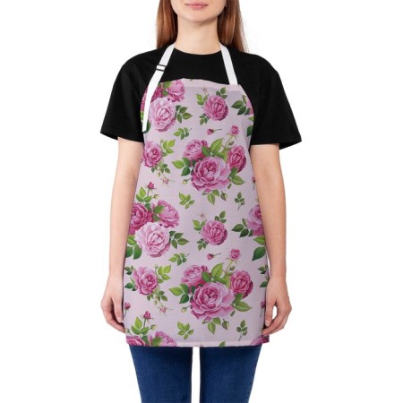 Apron kitchen with a photo print "Flower tenderness", adjustable, size OS