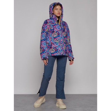 Ski jacket female winter, size 42, blue color-13
