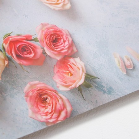 Photophone bilateral paper 300 grams "Roses and chamomile" 57x87 cm-4