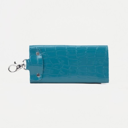 Key on the button, length 11 cm, turquoise color-1