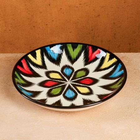 Largan Rishtan ceramics "Atlas", 25 cm, multi -colored