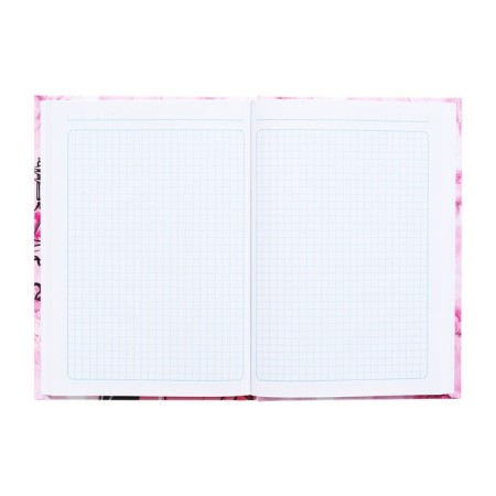 College-wiper in a solid cover 7BC, A5, 64 sheets, stylish girl, cage block, glossy lamination-3
