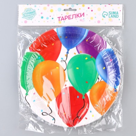 Paper "Balls" plate, in a set of 6 pcs., 23 cm-3