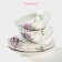 Set porcelain coffee shade "lavender", 4 items: 2 cups 80 ml, 2 saucers d = 11.6 cm, white color