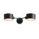 Wall lamp EVOLUCE. Sle183401-02. Gemento. 2x60 W, E14, 51x12 cm, black color