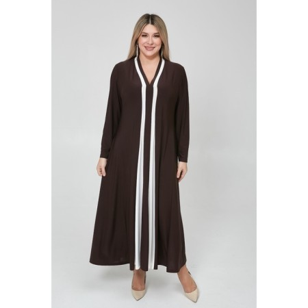 Women's dress, size 58, color light brown-1