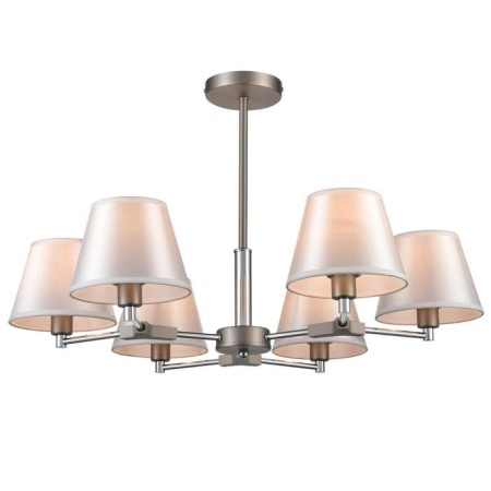 Adele chandelier, 6x40W E14, black color, nickel-1